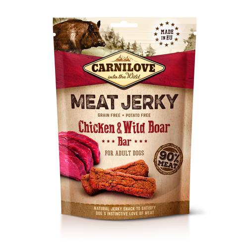 Carnilove Dog Meat Jerky Poulet + sanglier - Barre protéinée 100g - MyStetho Veterinary