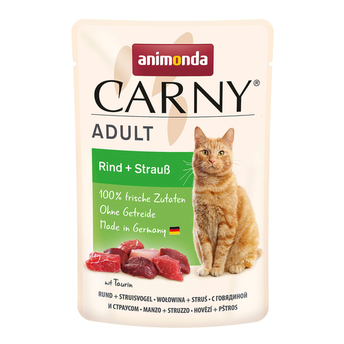 Carny Adult Rind & Strauss (85g) - MyStetho Veterinary