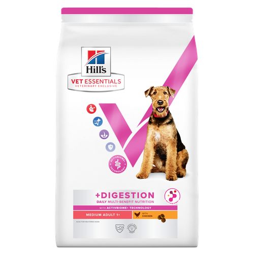 Hill's Vet Essentials MULTI-BENEFIT + Digestion Adult 1+ Medium Huhn 10 kg - MyStetho Veterinary