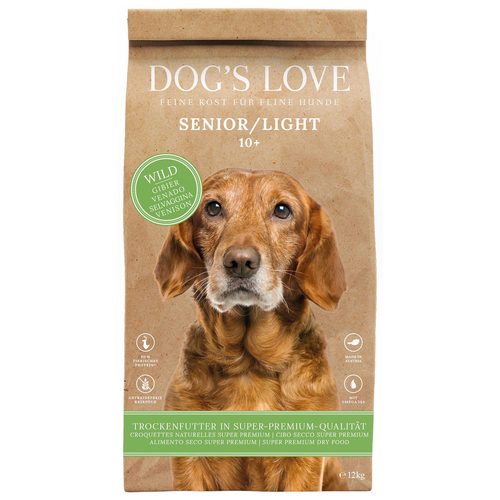 Dog&#039;s Love Senior Light, gibier &amp; patate douce &amp; épinard, 12kg - MyStetho Veterinary