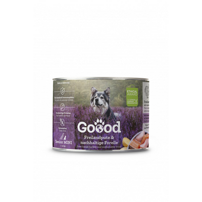 Goood Canine Mini Senior Dinde élevée en plein air et truite d’aquaculture durable  200 g - MyStetho Veterinary