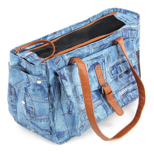 Hund- & Katzen-Tragtasche Jeans blau
42x19x28cm blau, swisspet - MyStetho Veterinary