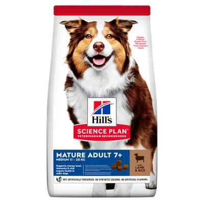 Hill's Science Plan Medium Mature Adult 7+ Lamb and Rice 14 kg - MyStetho Veterinary