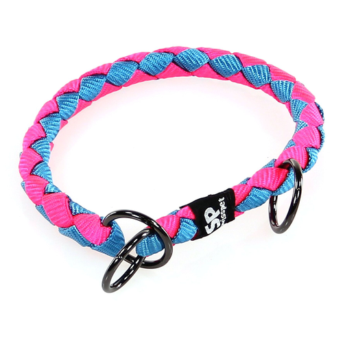 TrendLine Halsband Diamond 12/30cm pink 12mm/300-350mm neon pink und blau - MyStetho Veterinary