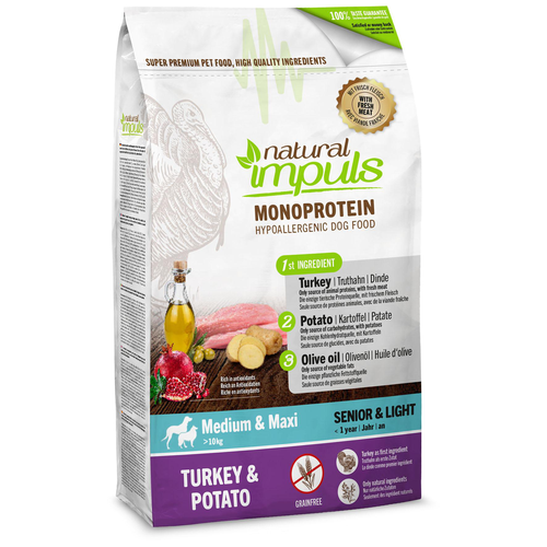 Natural impuls Senior &amp; Light Dinde &amp; patates - MyStetho Veterinary