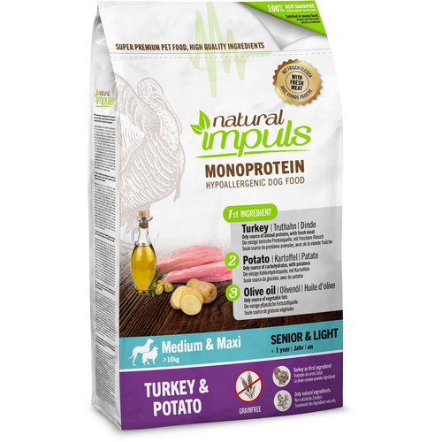 Natural impuls Senior &amp; Light Dinde &amp; patates - MyStetho Veterinary