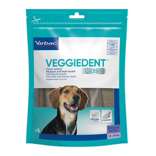 Veggiedent chiens M (10-30 kg) 15 pièces - MyStetho Veterinary