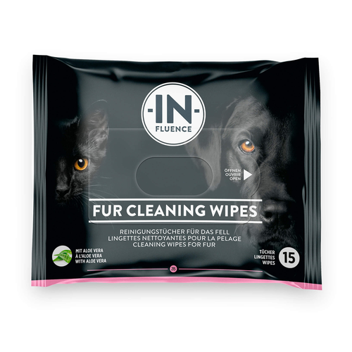 IN-FLUENCE Fur Cleaning Wipes mit Aloe Vera für Hunde und Katzen (15 Stk.) - MyStetho Veterinary