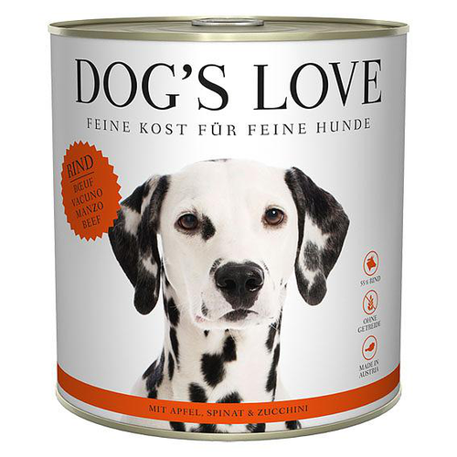 Dog&#039;s Love Classic Adult boeuf, pomme, épinard &amp; courgette, 800g - MyStetho Veterinary