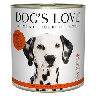 Dog&#039;s Love Classic Adult boeuf, pomme, épinard &amp; courgette, 800g - MyStetho Veterinary