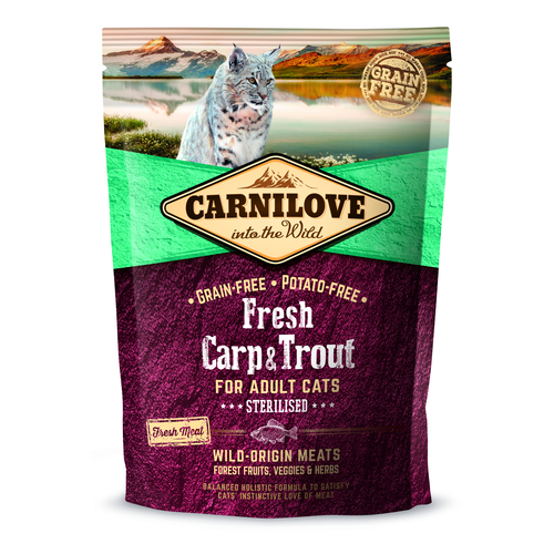 Carnilove Cat Adulte Fresh - Carpe & Truite / Stérilisé 400g - MyStetho Veterinary