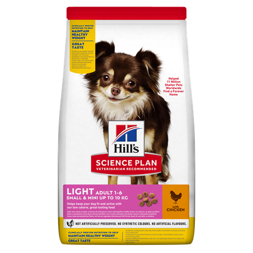 Hill's Science Plan Light Small & Mini Adult Chicken 1.5 kg - MyStetho Veterinary