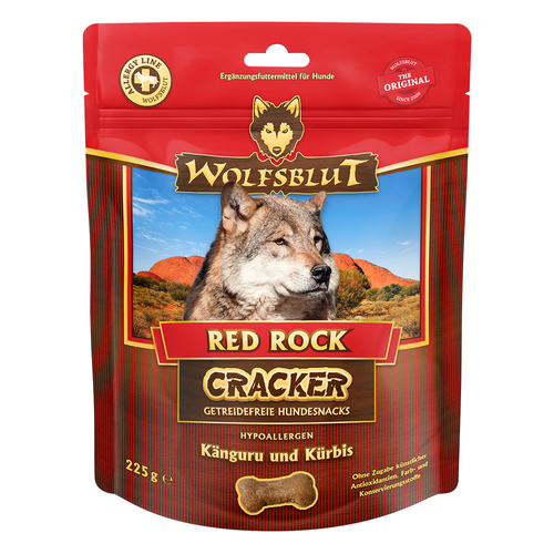 Wolfblut Canine Cracker Red Rock - kangourou avec potiron 225g - MyStetho Veterinary