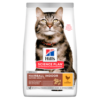 Hill's Science Plan Hairball Indoor Mature Adult 7+ Chicken 1.5 kg - MyStetho Veterinary