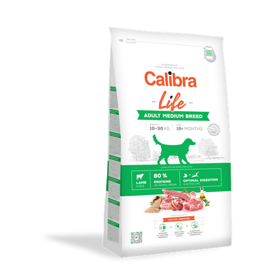 Calibra Superpremium Life Adult Medium Breed Agneau & Riz 12kg - MyStetho Veterinary