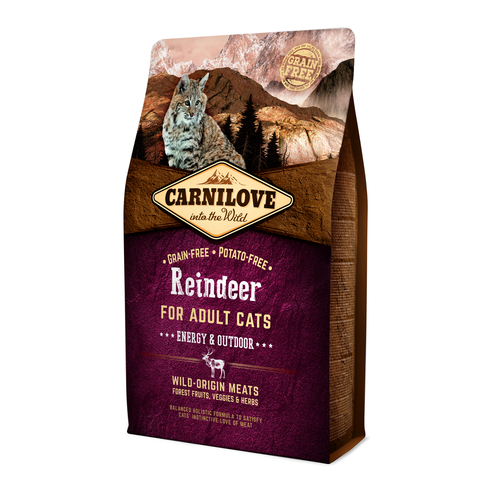 Carnilove Cat Adulte - Renne / Chats d'énergie et d'extérieur 2kg - MyStetho Veterinary