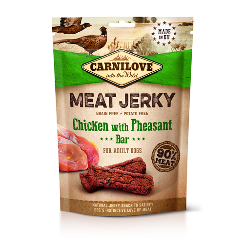 Carnilove Dog Meat Jerky Poulet avec faisan - Barre protéinée 100g - MyStetho Veterinary