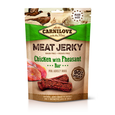 Carnilove Dog Meat Jerky Poulet avec faisan - Barre protéinée 100g - MyStetho Veterinary