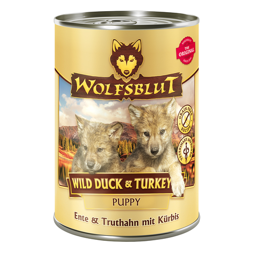 Wolfblut Puppy Wild Duck & Turkey Puppy - canard & dinde avec pomme de terre 395g - MyStetho Veterinary