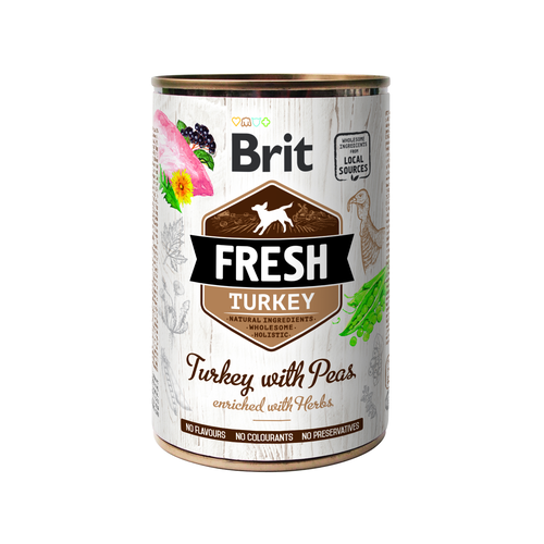 Brit Fresh Brit Fresh Dog - Dinde avec petits pois 400g - MyStetho Veterinary