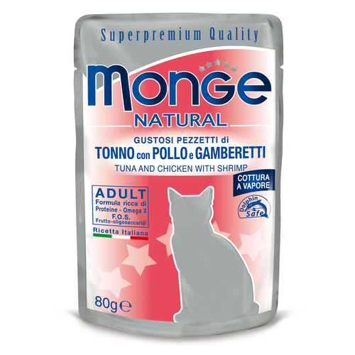 Monge Natural Cat Thon &amp; poulet avec crevettes - MyStetho Veterinary