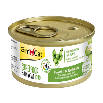 GimCat ShinyCat Duo Superfood, filet poulet &amp; pomme - MyStetho Veterinary