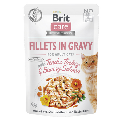 Brit Care Cat Brit Care Cat - Filets en sauce - Dinde & Saumon 85g - MyStetho Veterinary