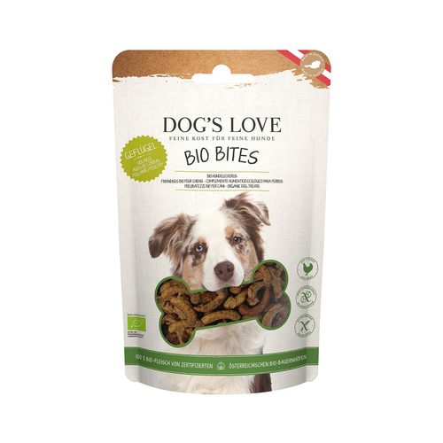 Dog&#039;s Love BITES BIO volaille 150g - MyStetho Veterinary