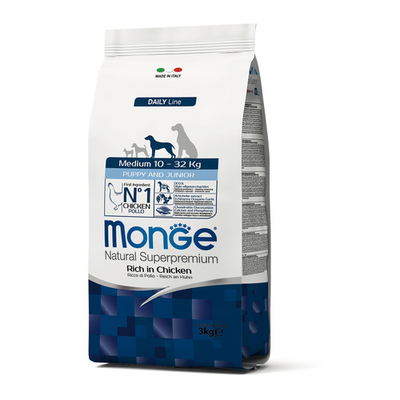 Monge Daily Line – Puppy &amp; Junior Medium poulet - MyStetho Veterinary