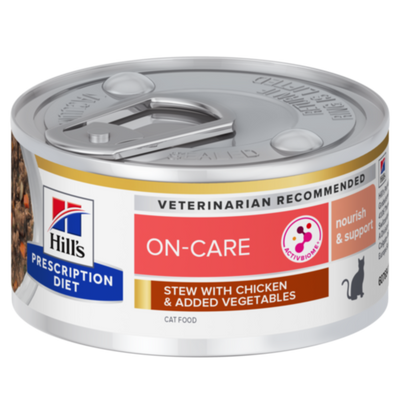 Hill's PRESCRIPTION DIET On-Care Mijoté pour Chat au Poulet et Légumes ajoutés 82 g - MyStetho Veterinary