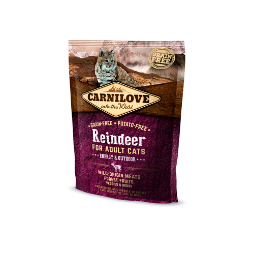 Carnilove Cat Adulte - Renne / Chats d'énergie et d'extérieur 400g - MyStetho Veterinary