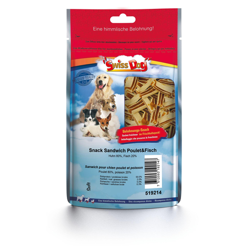 SwissDog Sandwich poulet & poisson - MyStetho Veterinary