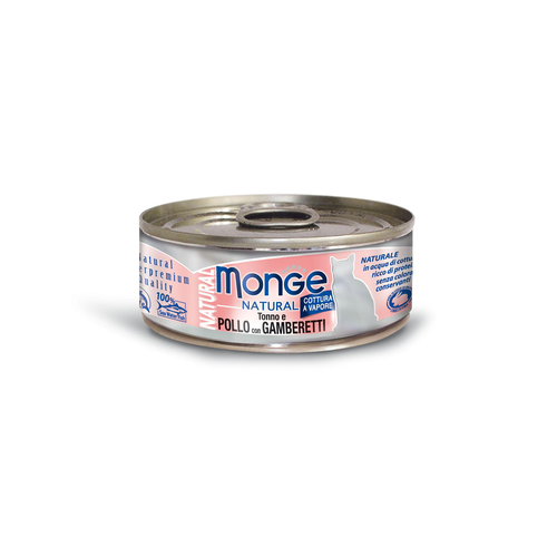 Monge Natural Cat Ad. Tuna&amp;Chic&amp;Shri 80g - MyStetho Veterinary