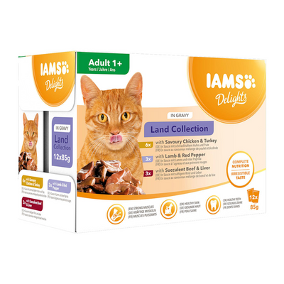 Iams Delights Adult Land Mix 12x85g - MyStetho Veterinary