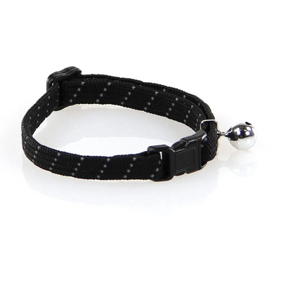 Swisspet ReflectLine collier p.chats noir 10mm/20-30cm - MyStetho Veterinary