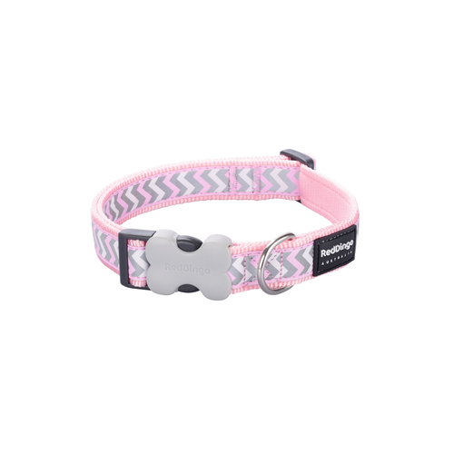 RedDingo Dog Collar Reflective Ziggy M Pink 20mm x 31-47cm - MyStetho Veterinary