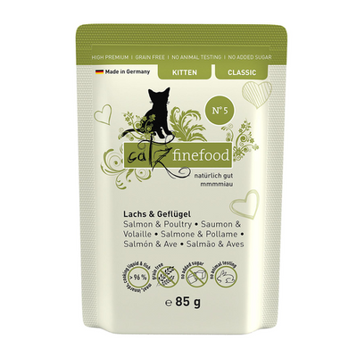 Catz Finefood Kitten No. 05 avec saumon &amp; volaille, 85g - MyStetho Veterinary