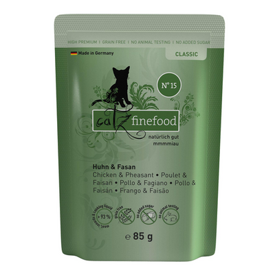 Catz Finefood No. 15 avec poulet &amp; faisan, 85g - MyStetho Veterinary