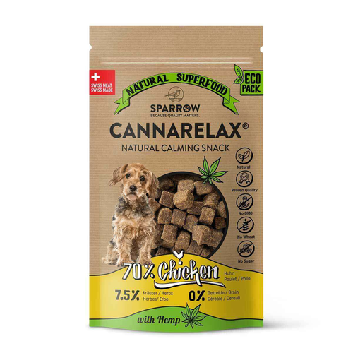 Sparrow Snack Dog CannaRelax Poulet 200g - MyStetho Veterinary