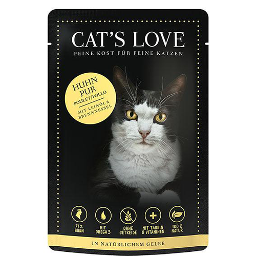 CAT&#039;S LOVE Adult Poulet pure, 85g - MyStetho Veterinary