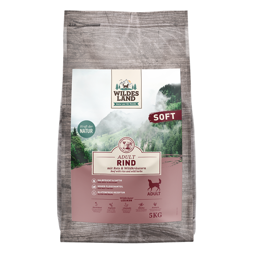 Wildes Land Canine Adult Soft boeuf avec riz 5kg - MyStetho Veterinary