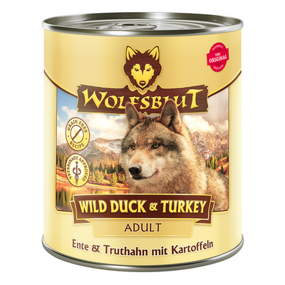 Wolfblut Canine Adult Wild Duck & Turkey - canard & dinde avec pomme de terre 800g - MyStetho Veterinary