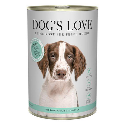 Dog&#039;s Love canard&amp;topinamb&amp;carotte 400g - MyStetho Veterinary