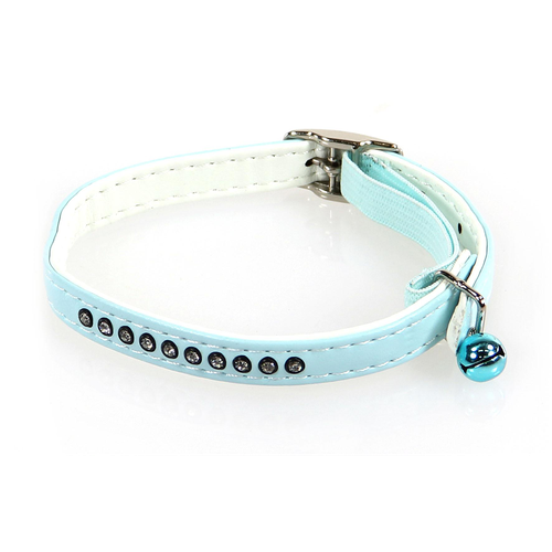 Swisspet Art Leather Plus collier p.chats, bleu clair - MyStetho Veterinary