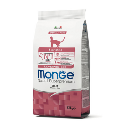 Monge Cat Sterilised Beef 1,5kg - MyStetho Veterinary