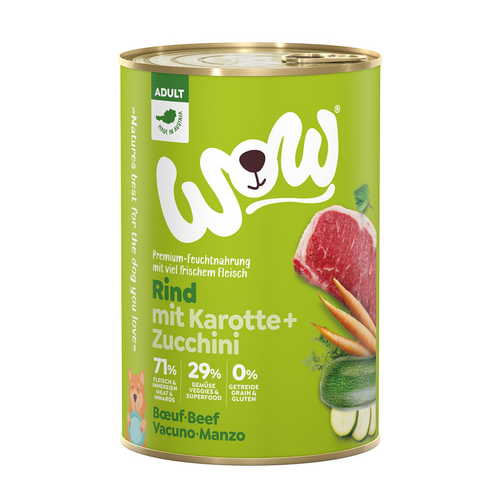 WOW Adult boeuf avec carottes, 400g - MyStetho Veterinary