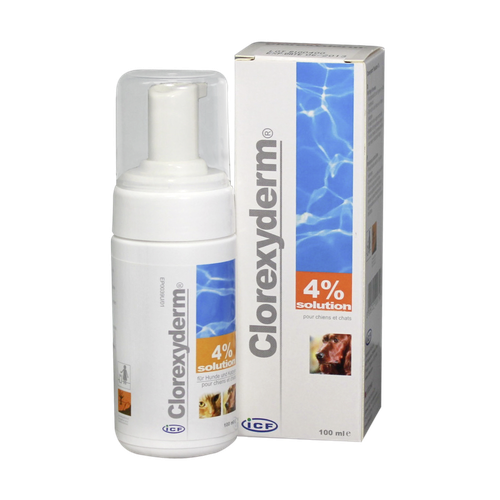 Clorexyderm Solution 4 % 100 ml distrib. de mousse - MyStetho Veterinary