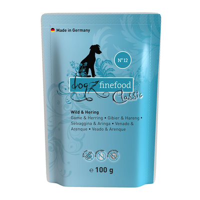 Dogz Finefood No.12 gibier &amp; hareng, 100g - MyStetho Veterinary