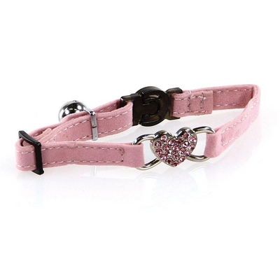 Swisspet DeluxeLine Collier avec coeur en diamant rose, 10mm/22-28cm - MyStetho Veterinary