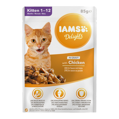 Iams Delights Kitten Poulet 85g - MyStetho Veterinary